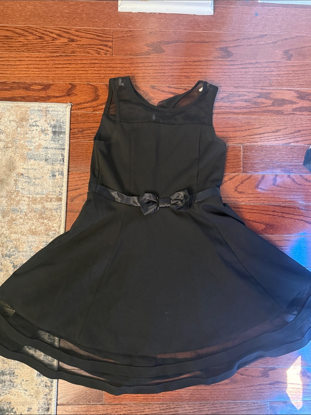 Calvin Klein Black Sleeveless Dress with Bow Detail